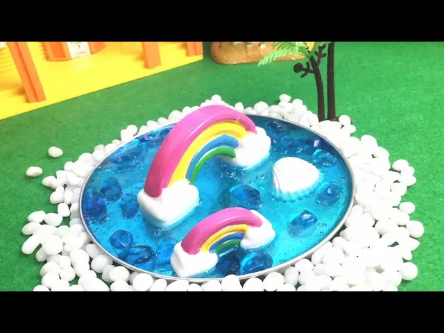 果冻粘土制作许愿池 彩泥diy视频
